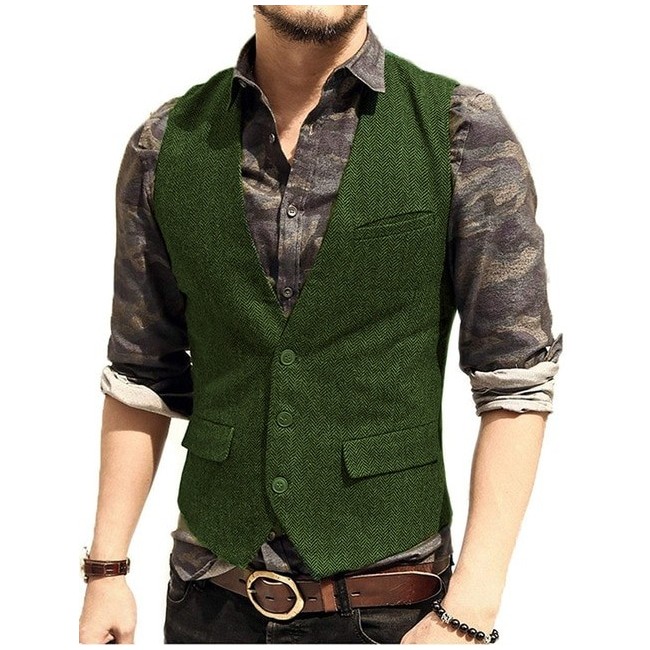 59 64   GILET VINTAGE  POUR HOMME COTON BIOLOGIQUE