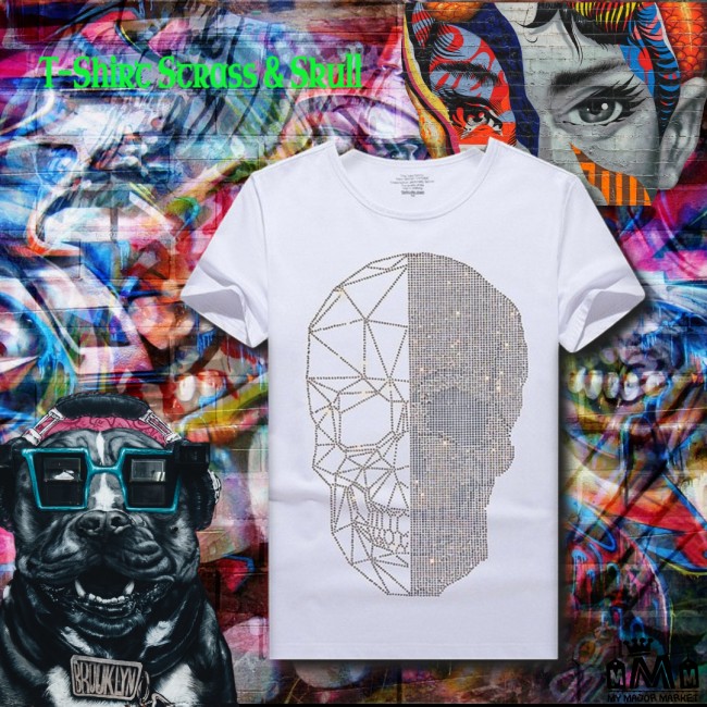 Tee shirt outlet strass homme